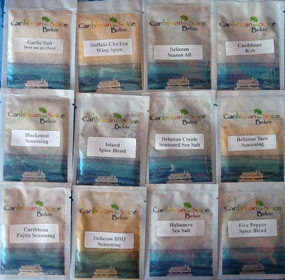 12 Spice packets-Perfect to try the amazing flavors of the Caribbean-which one will be your favorite?